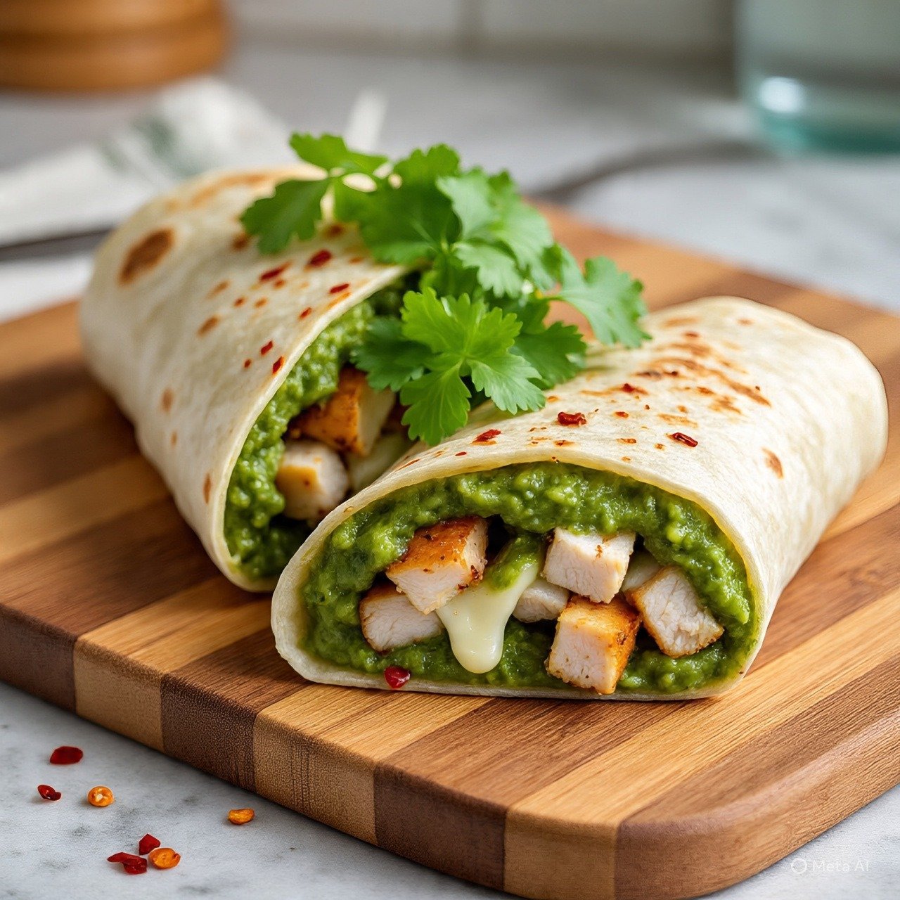 Pesto Chicken Burrito